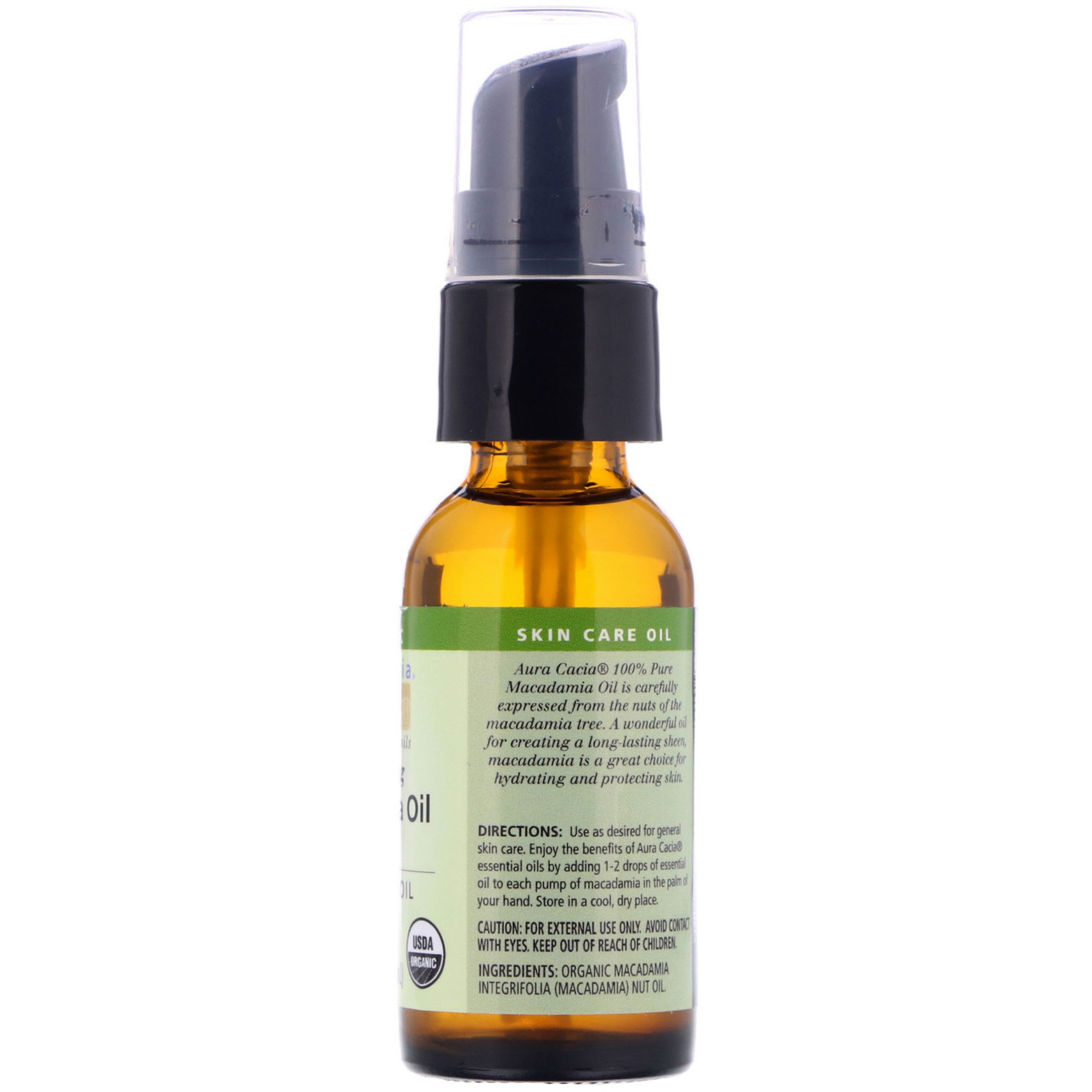 Comprar Aura Cacia, Orgânico, Cuidados Naturais com a Pele, Óleo de Macadâmia, 1 onça fluida (30 mL) - Imagem 2