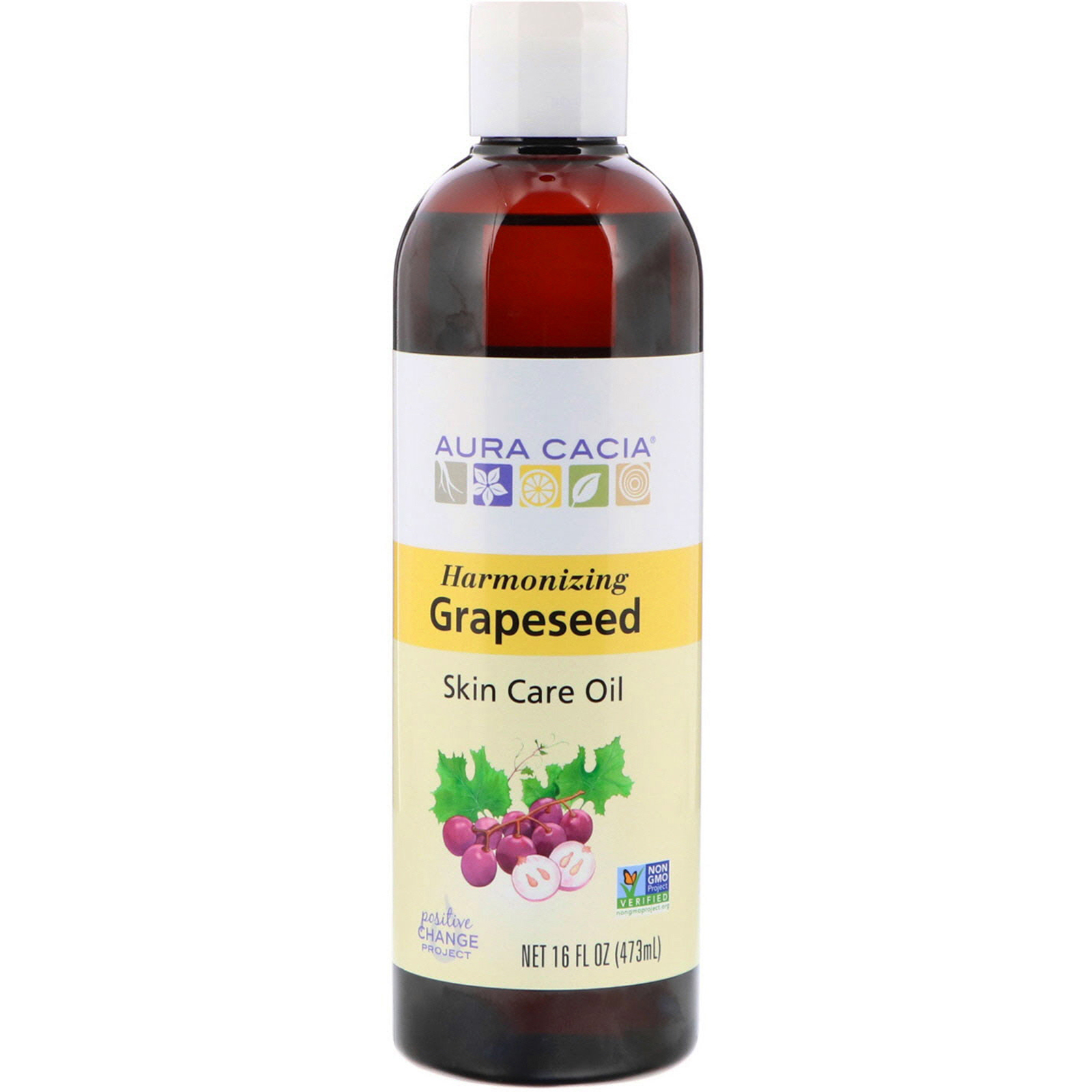 Comprar Aura Cacia, Skin Care Oil, Harmonizing Grapeseed, 16 fl oz (473 ml)