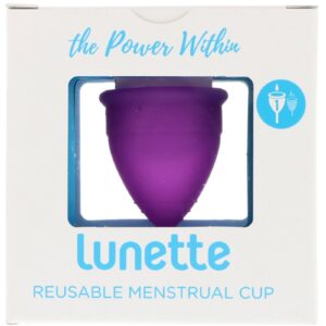 Comprar Lunette, Coletor menstrual reutilizável, modelo 1, fluxo leve a normal, violeta, 1 coletor
