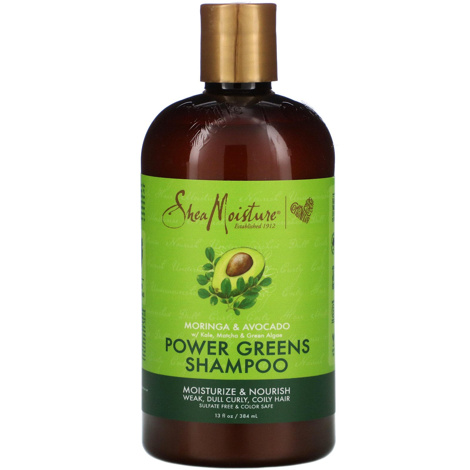 Comprar SheaMoisture, Power Greens Shampoo, Moringa & Avocado, 13 fl oz (384 ml)