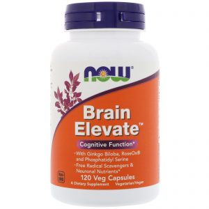 Comprar Now Foods, Brain Elevate, 120 Cápsulas Vegetais