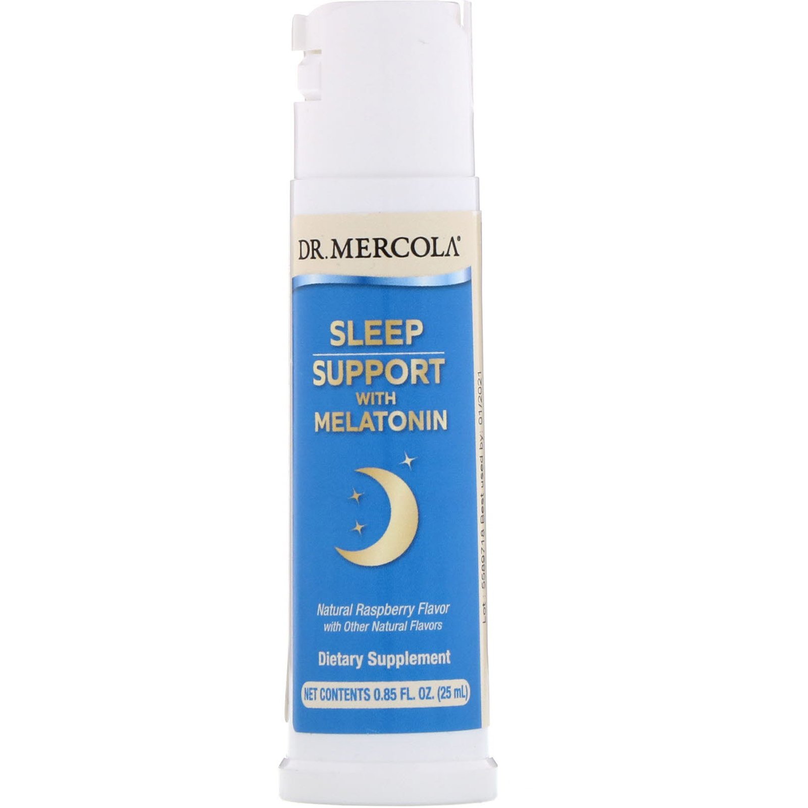 Comprar Dr. Mercola, Sleep Support with Melatonin, Raspberry Flavor, 0.85 fl oz (25 ml)