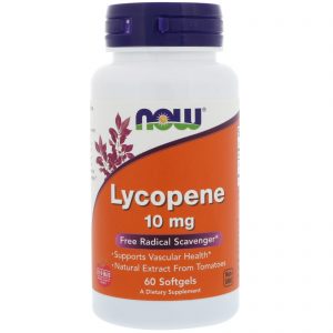 Comprar Now Foods, Licopeno, 10 mg, 60 cápsulas softgel