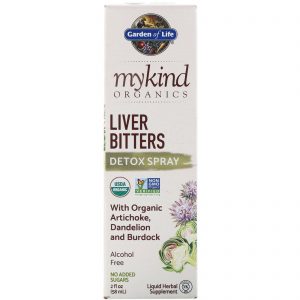Comprar Garden of Life, Orgânicos MyKind, Spray Detox Amargo para o Fígado, 2 fl oz (58 ml)