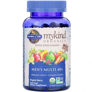 Comprar Garden of Life, MyKind Organics, Men's Multi 40+, Organic Berry, 120 Vegan Gummy Drops