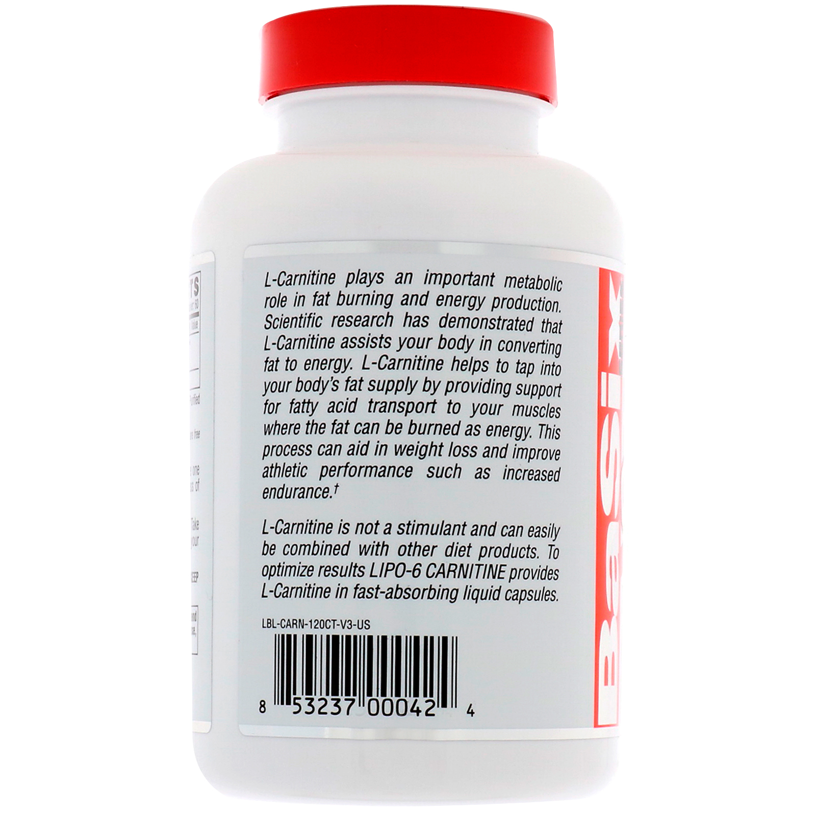 Comprar Nutrex Research, LIPO-6 CARNITINE, 120 Liquid Capsules - Imagem 3