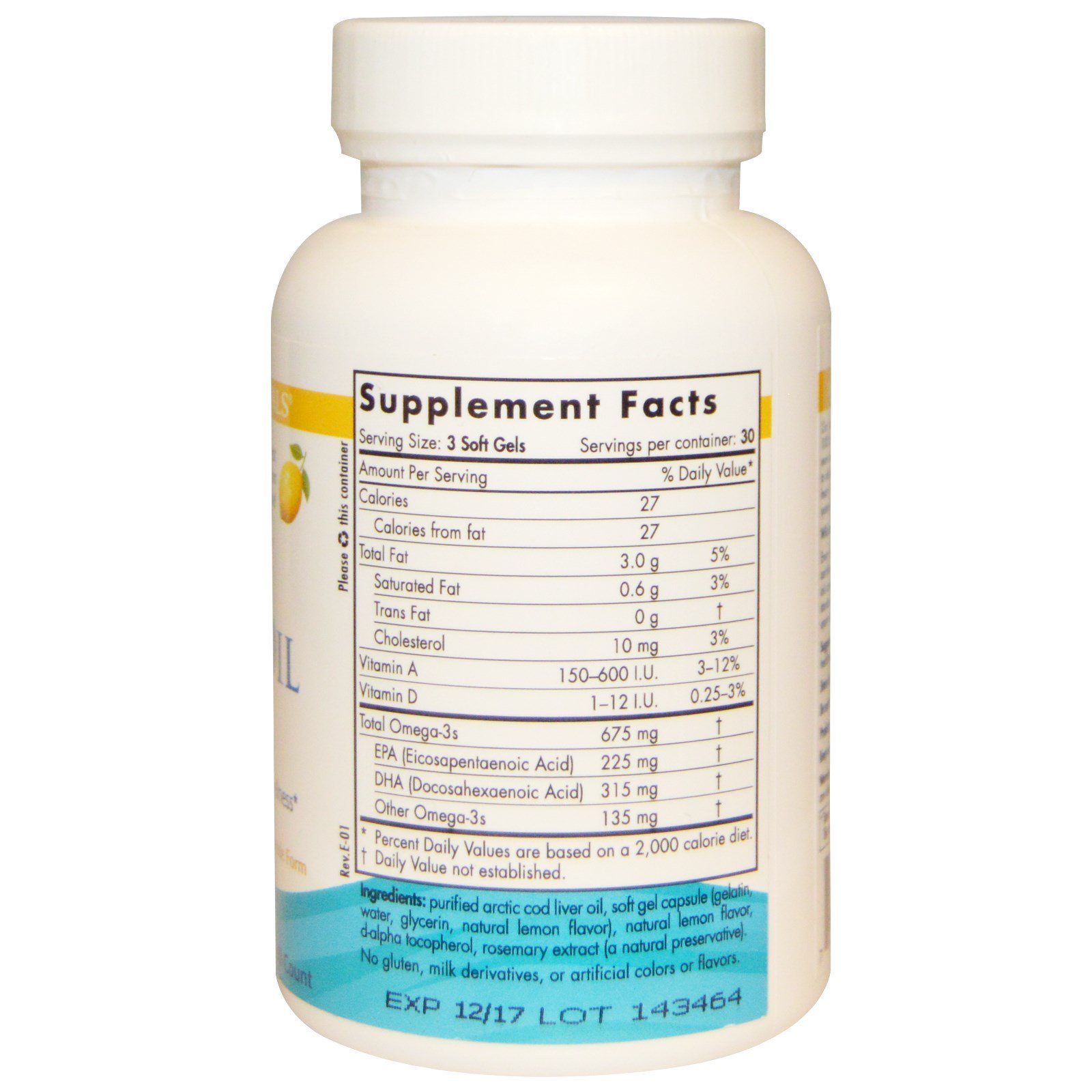 Comprar Nordic Naturals, Óleo de Fígado de Bacalhau, Limão, 1000 mg, 90 Cápsulas - Imagem 2