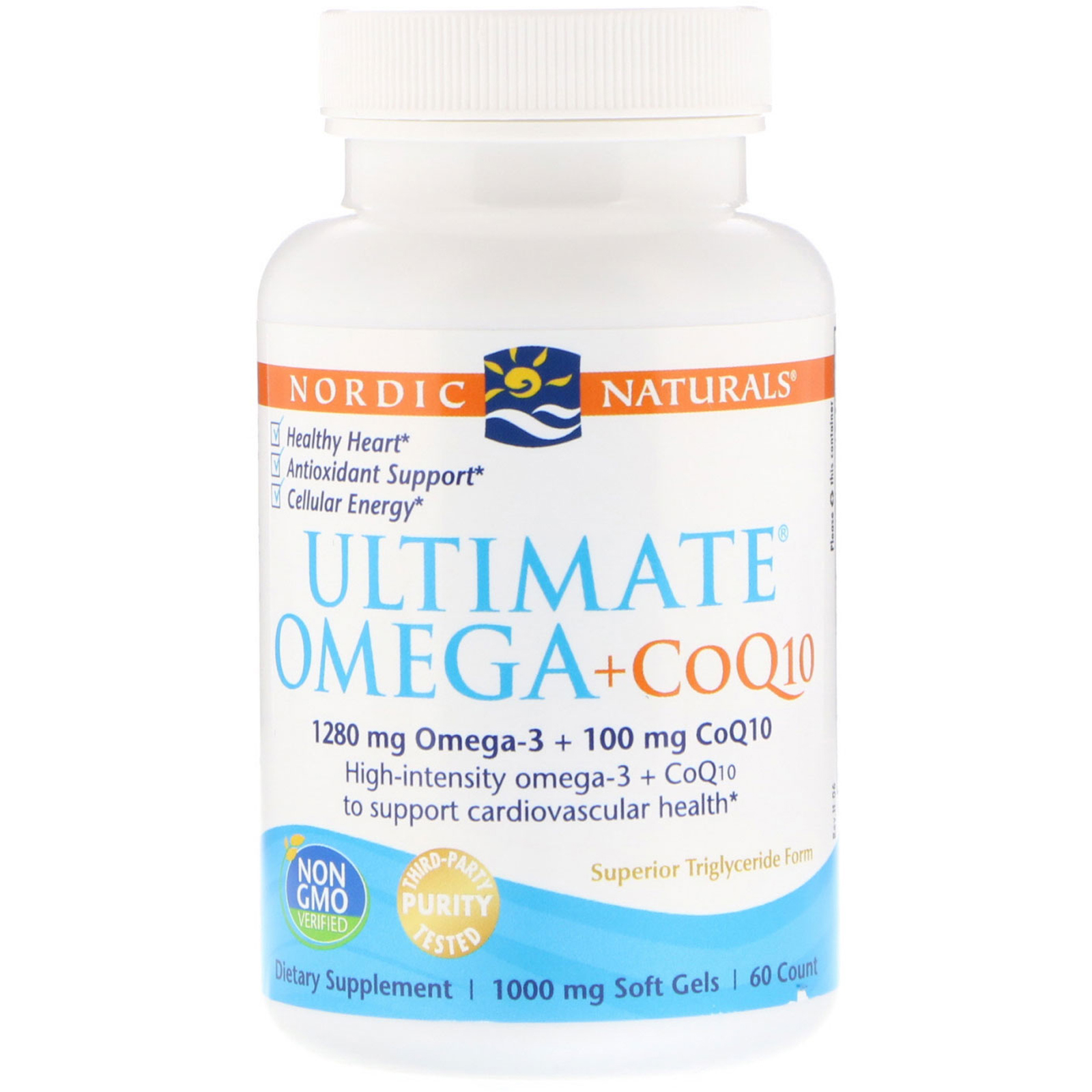 Comprar Nordic Naturals, Ultimate Omega + CoQ10, 1000 mg, 60 Cápsulas Softgel - Imagem 3