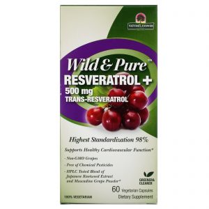 Comprar Genceutic Naturals, Wild & Pure Resveratrol +, 500 mg, 60 Cápsulas Vegetais