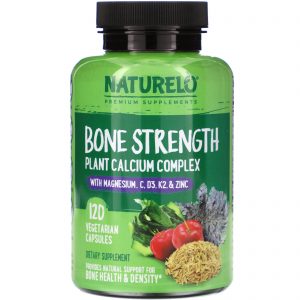 Comprar NATURELO, Bone Strength, Plant-Based Calcium Complex, 120 Vegetarian Capsules