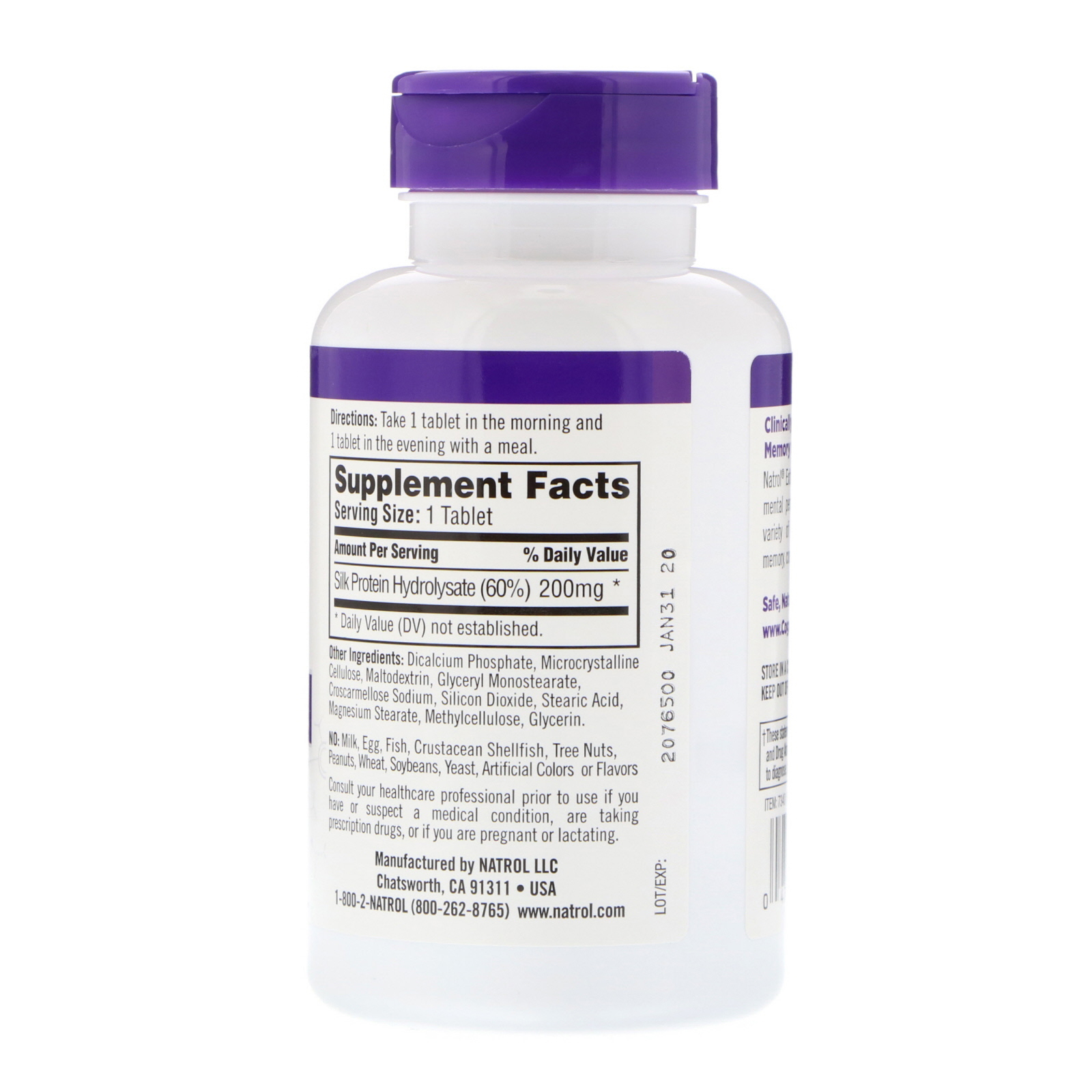Comprar Natrol, Cognium, Força Extra, 200 mg, 60 Comprimidos - Imagem 2