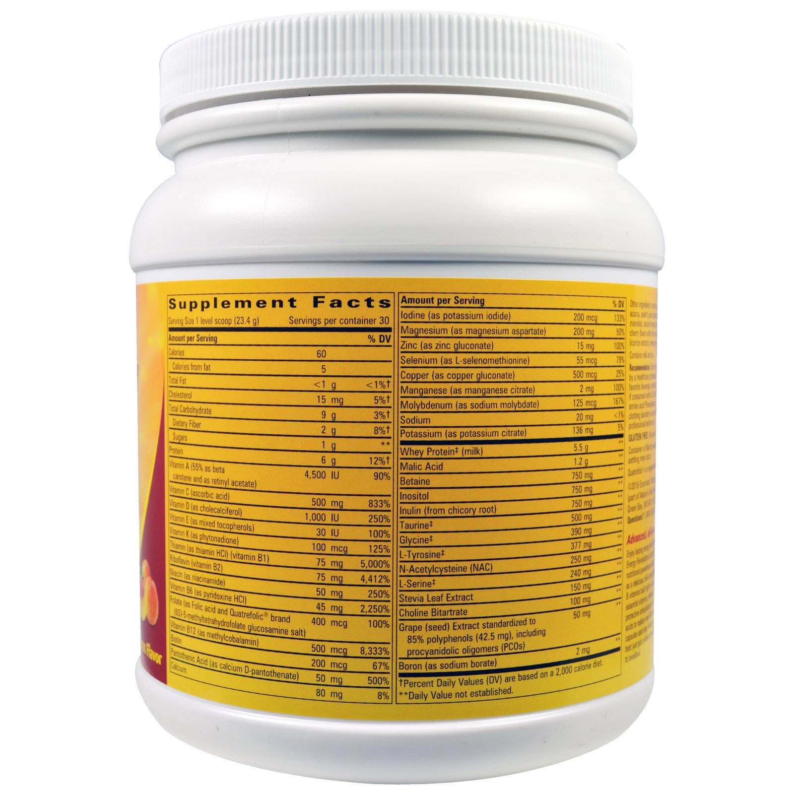 Comprar Enzymatic Therapy, Fatigued to Fantastic!, Sistema de Revitalização Energético, Sabor Tropical Cítrico, 24.7 oz (702 g) - Imagem 2