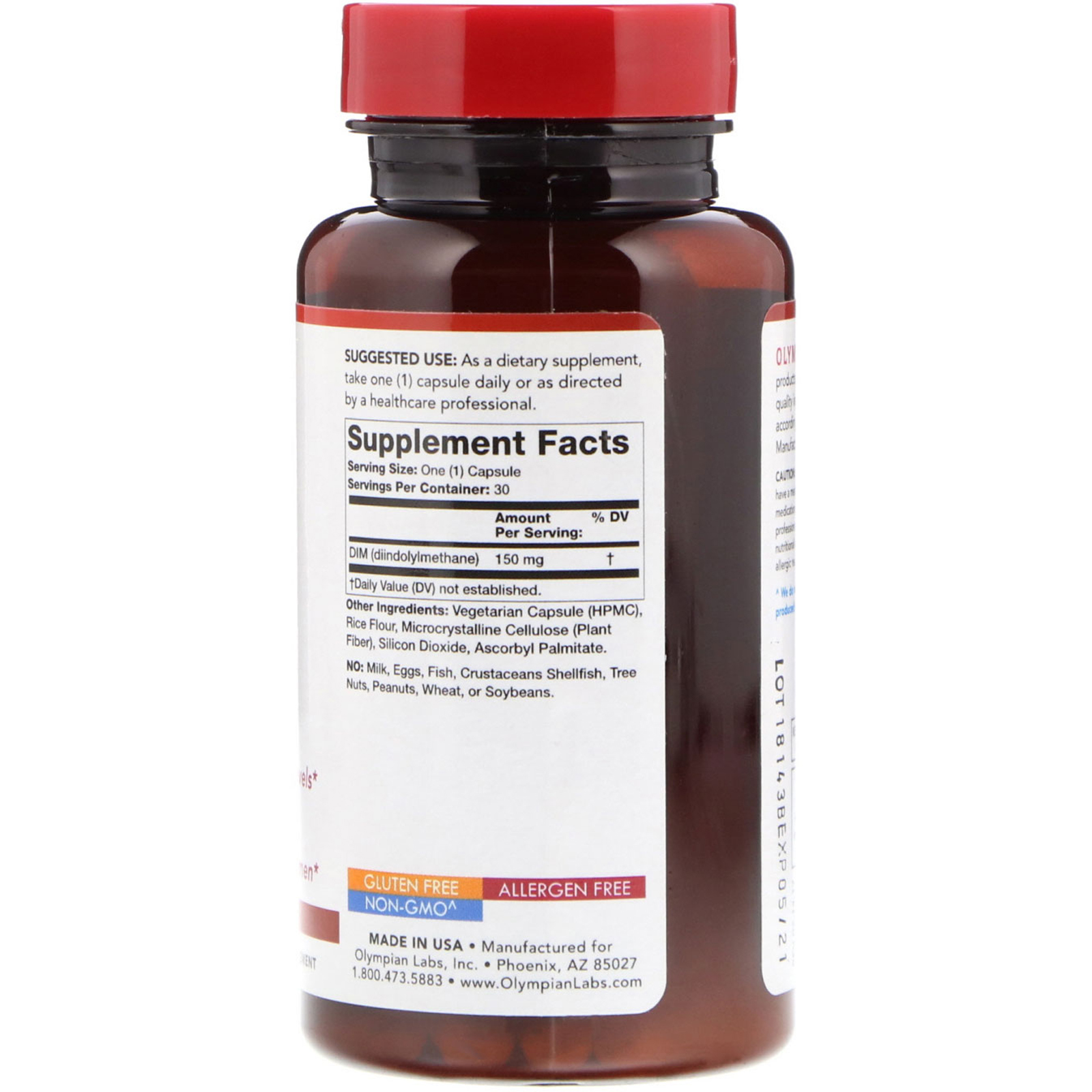 Comprar Olympian Labs, DIM-150, 30 Vegetarian Capsules - Imagem 2