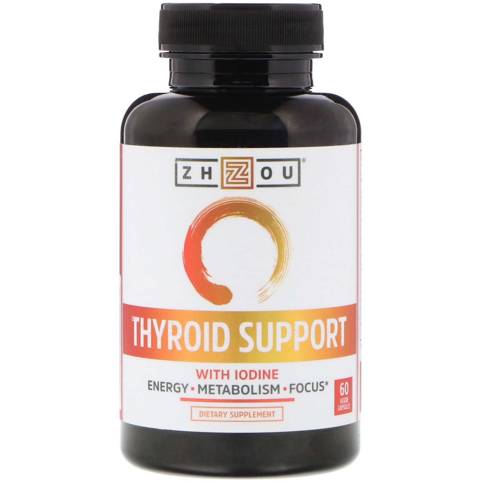Comprar Zhou Nutrition, Suporte para Tireoide com Iodo, 60 Cápsulas Vegetais