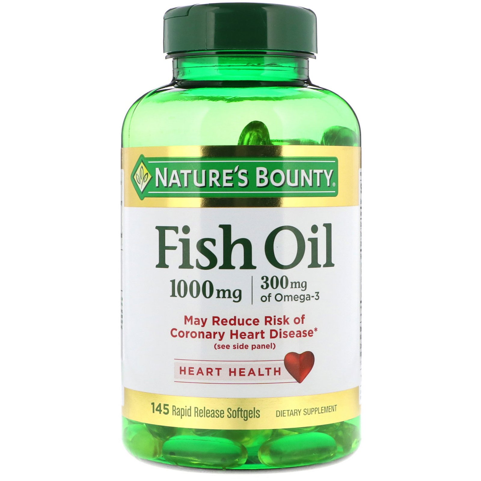 Comprar Nature's Bounty, Fish Oil, 1,000 mg, 145 Rapid Release Softgels