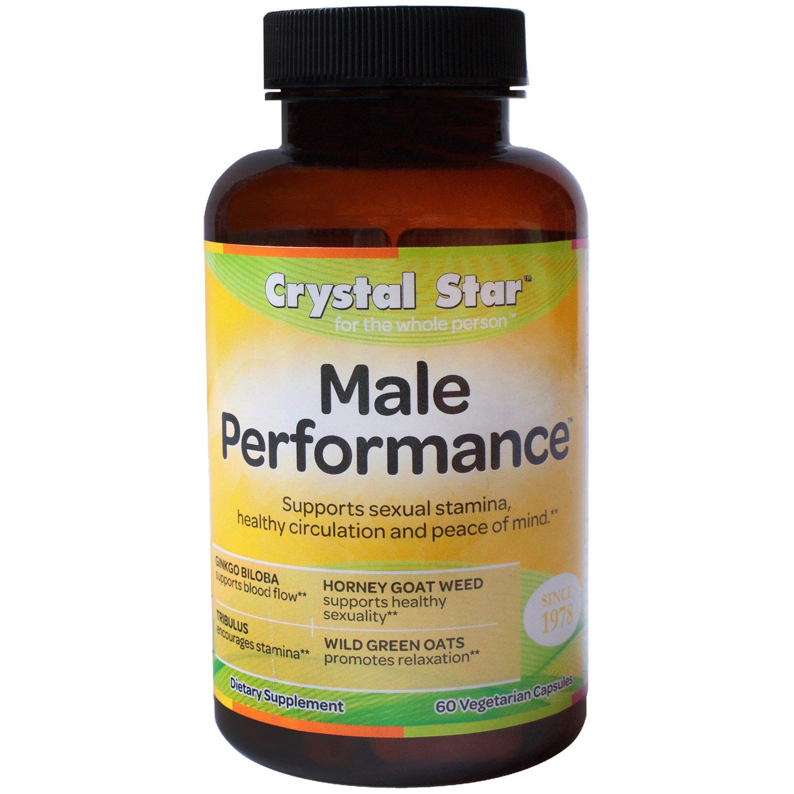 Comprar Crystal Star, Male Performance, 60 Vegetarian Capsules