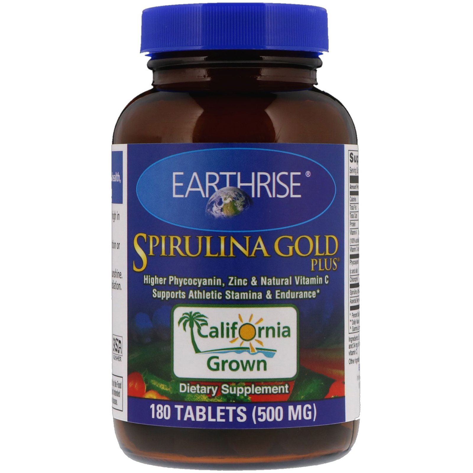 Comprar Earthrise, Espirulina Dourada Mais, 500 mg, 180 Comprimidos