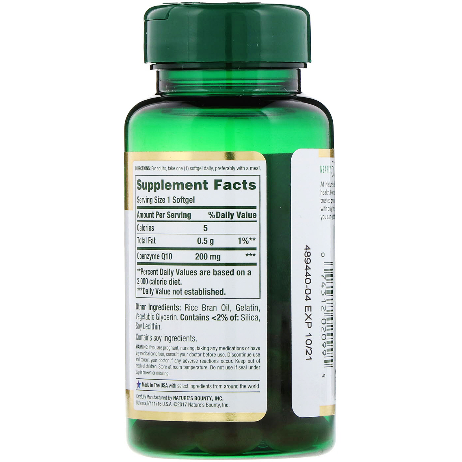 Comprar Nature's Bounty, Co Q-10, 200 mg, 45 Rapid Release Softgels - Imagem 2