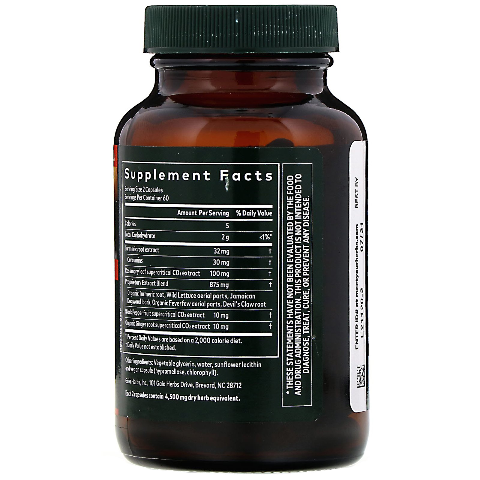 Comprar Gaia Herbs, Turmeric Supreme, Pain, 120 Vegan Liquid Phyto-Caps - Imagem 2