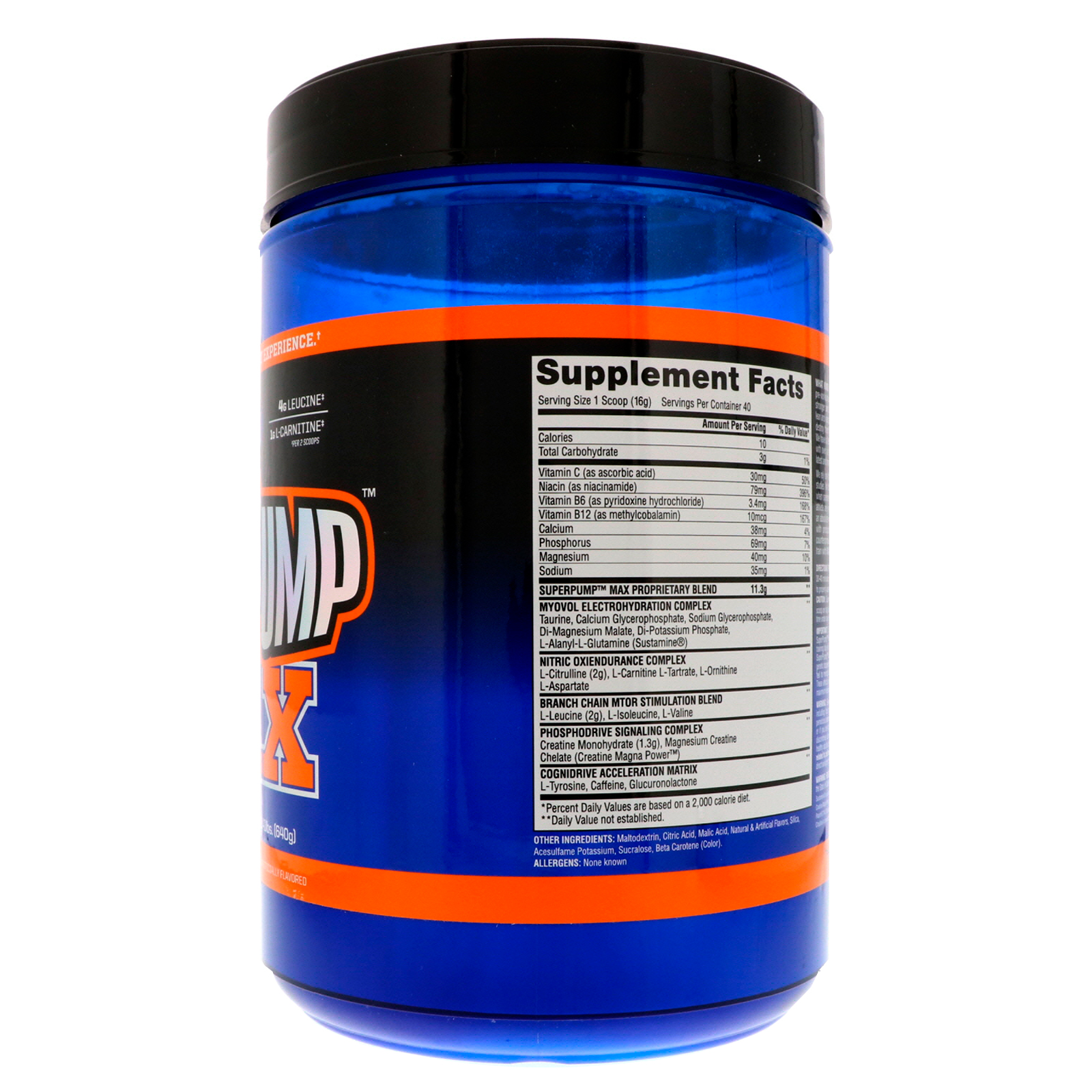 Comprar Gaspari Nutrition, SuperPump Max, Refreshing Orange, 1.41 lbs (640 g) - Imagem 3