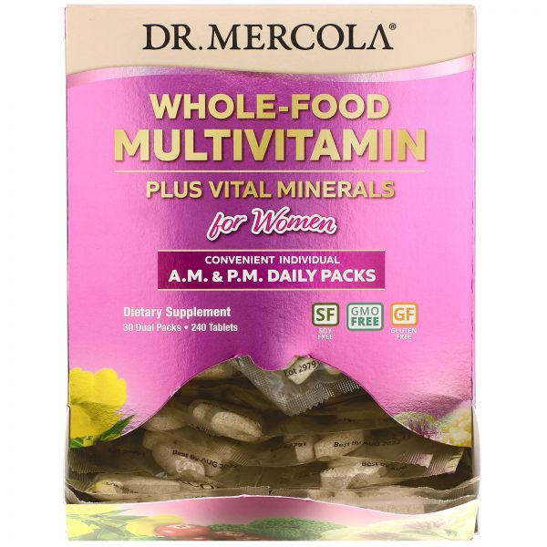Comprar Dr. Mercola, Whole-Food Multivitamin Plus Vital Minerals for Women, A.M. & P.M. Daily Packs, 30 Dual Packs - Imagem 4