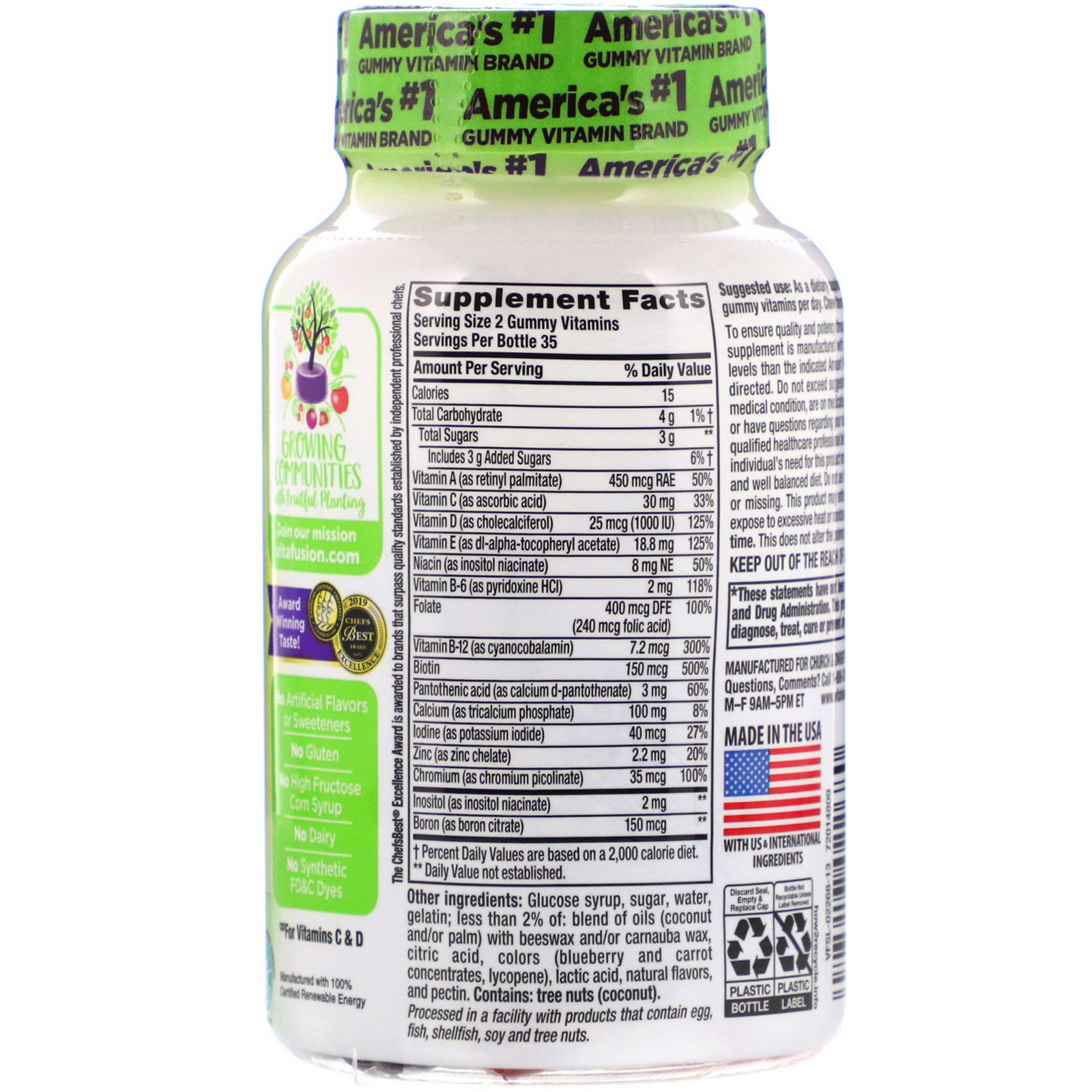 Comprar VitaFusion, Multivitamínico completo para mulheres, Sabores naturais de frutas silvestres, 70 Gomas - Imagem 2
