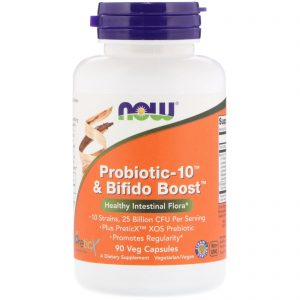 Comprar Now Foods, Probiotic-10 e Bifido Boost, 25 bilhões, 90 Cápsulas Vegetais