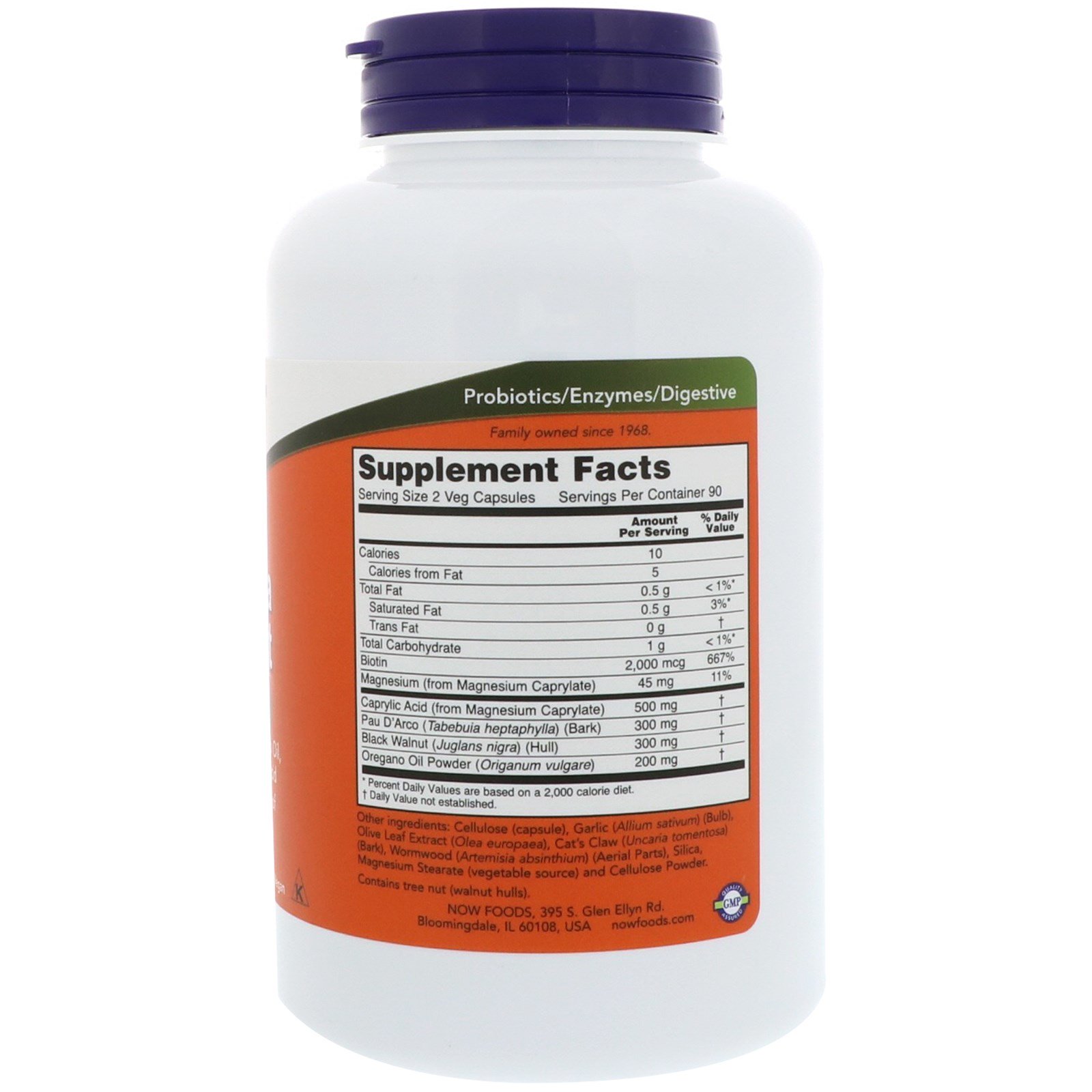 Comprar Now Foods, Candida Support, 180 Cápsulas Vegetais - Imagem 2