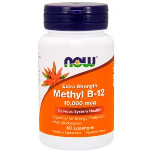 Comprar Now Foods, Metil B-12, Extraforte, 10.000 mcg, 60 Pastilhas