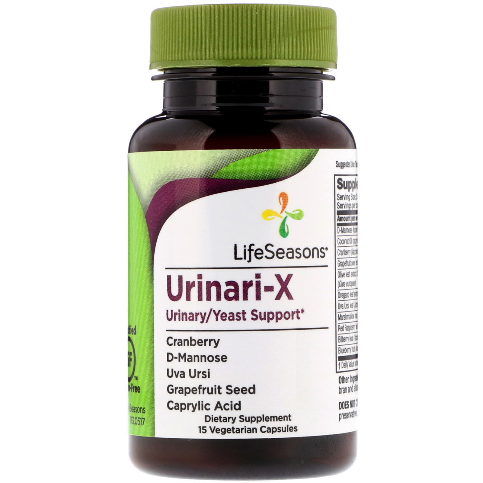Comprar LifeSeasons, Urinari-X Suporte Urinário/Fúngico, 15 Cápsulas Vegetarianas