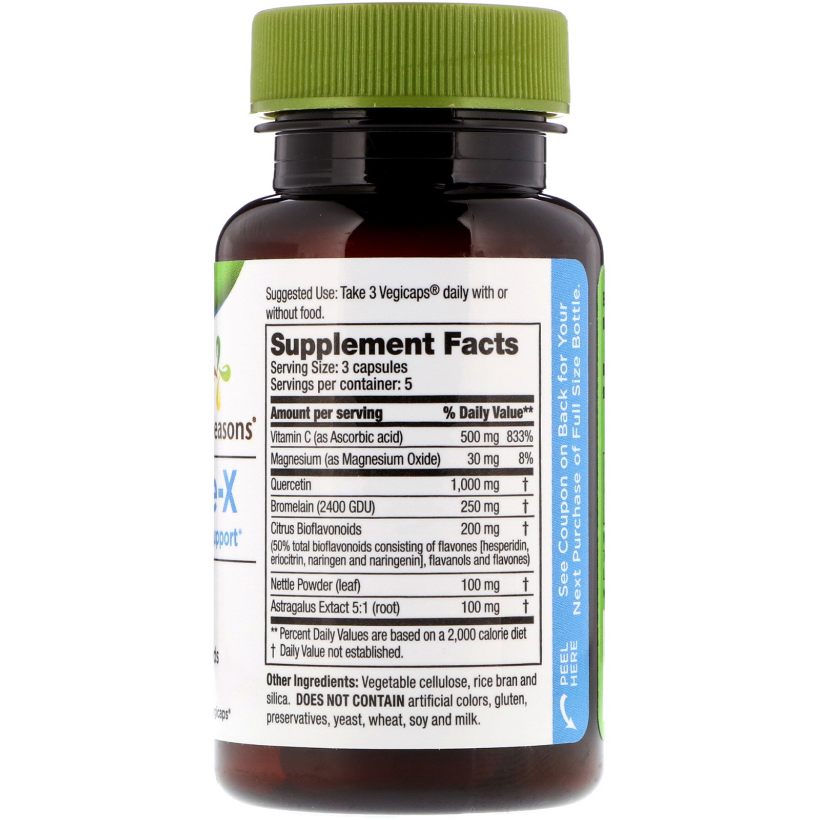 Comprar LifeSeasons, Breathe-X, Allergy & Sinus Support, 15 Vegicaps - Imagem 2