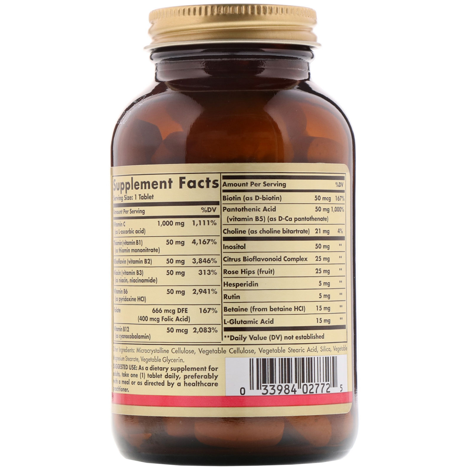 Comprar Solgar, Ultimate B+C Complex, 90 Comprimidos - Imagem 2