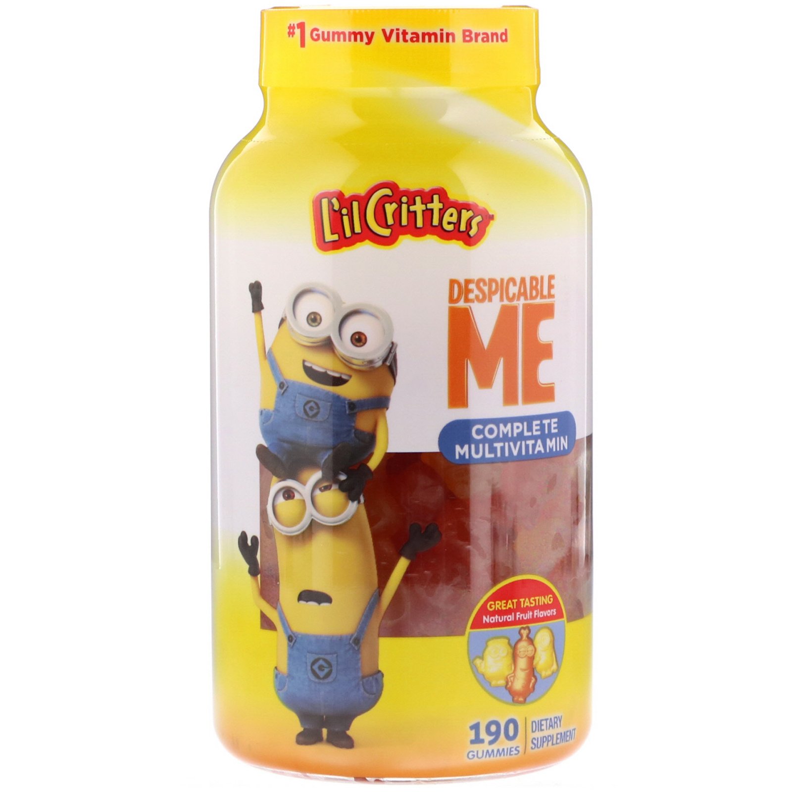 Comprar L'il Critters, Multivitamínico Completo Meu Malvado Favorito, Sabor Natural de Frutas, 190 Gomas