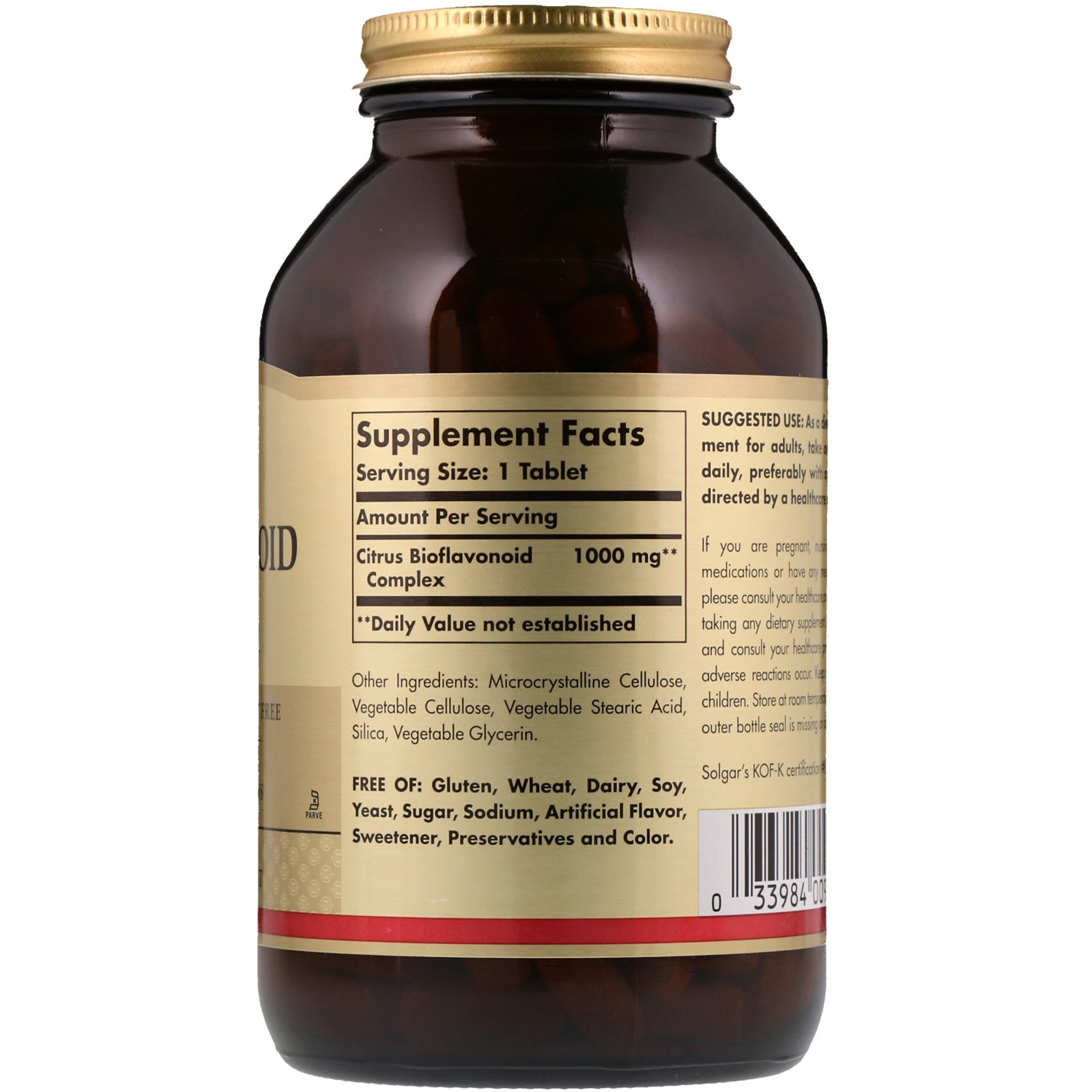 Comprar Solgar, Complexo Cítrico de Bioflavonoides, 1000 mg, 250 Comprimidos - Imagem 2