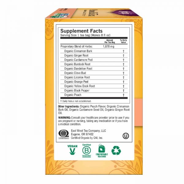 Comprar Yogi Tea Organic, Chá Detox de Pêssego - 16 saquinho de chá - Imagem 4