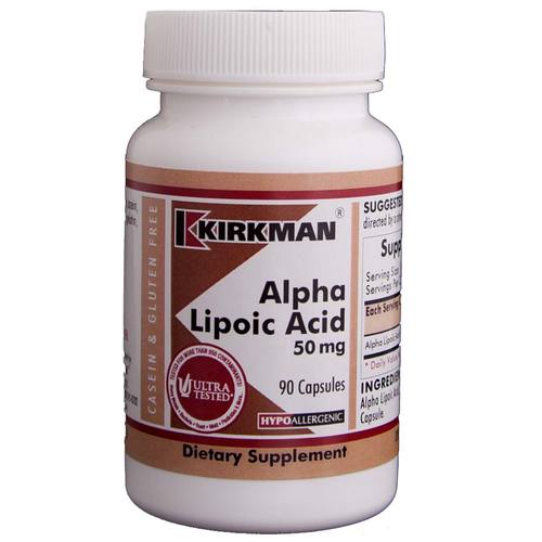 Comprar Kirkman Labs Alpha Lipoic Acid 50 Mg, Hipoalergênico - 50 mg - 90 Cápsulas Vegetarianas