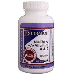 Comprar Kirkman Labs, Nu-Thera® Sem Vitaminas A & D, Hipoalergênico - 300 Cápsulas Vegetarianas
