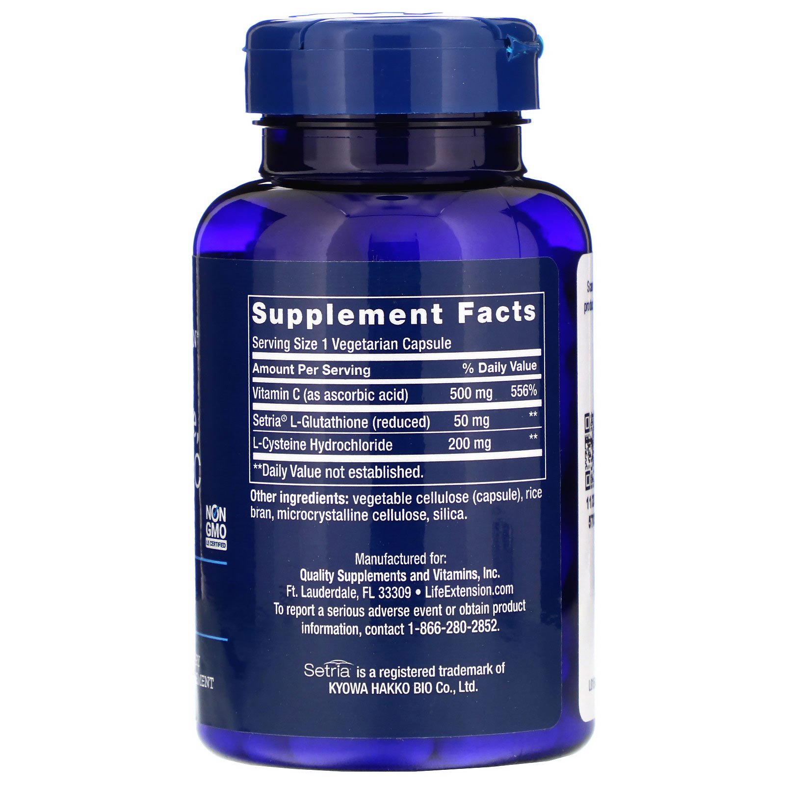Comprar Life Extension, Glutathione, Cysteine & C, 100 Cápsulas - Imagem 2