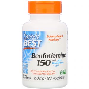 Comprar Doctor's Best, Benfotiamine 150 with BenfoPure, 150 mg, 120 Veggie Caps