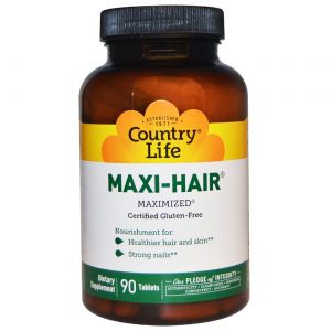 Comprar Country Life, Maxi-Hair Vitamina para o Cabelo - 90 Tabletes