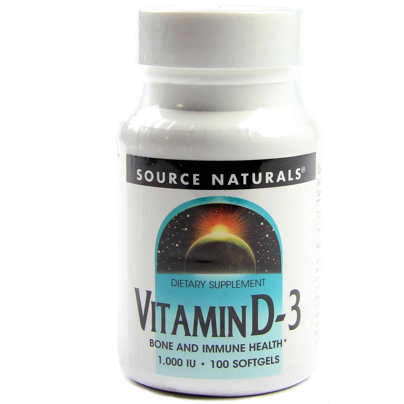 Comprar Source Naturals, Vitamina D-3 1,000 IU - 100 Cápsulas em Gel