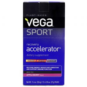 Comprar Recuperação Pós Treino Recovery Accelerator Vega Sport Apple Berry 12 Unidades 37 g cada