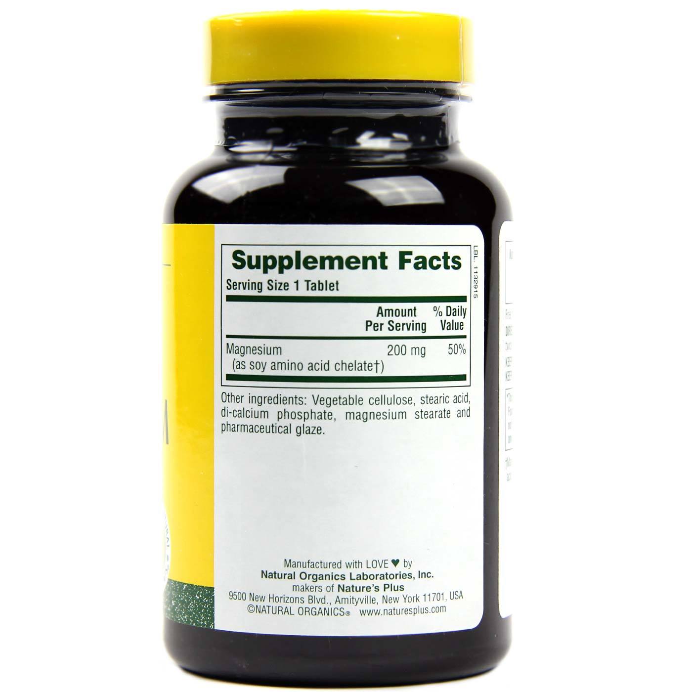 Comprar Nature's Plus, Magnésio 200 mg - 90 Tabletes - Imagem 2