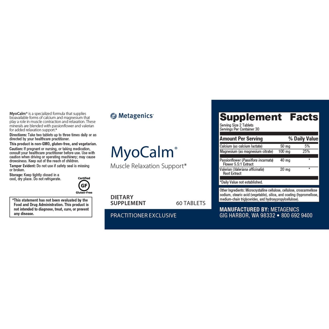 Comprar Metagenics, MyoCalm® - 60 Tabletes - Imagem 2