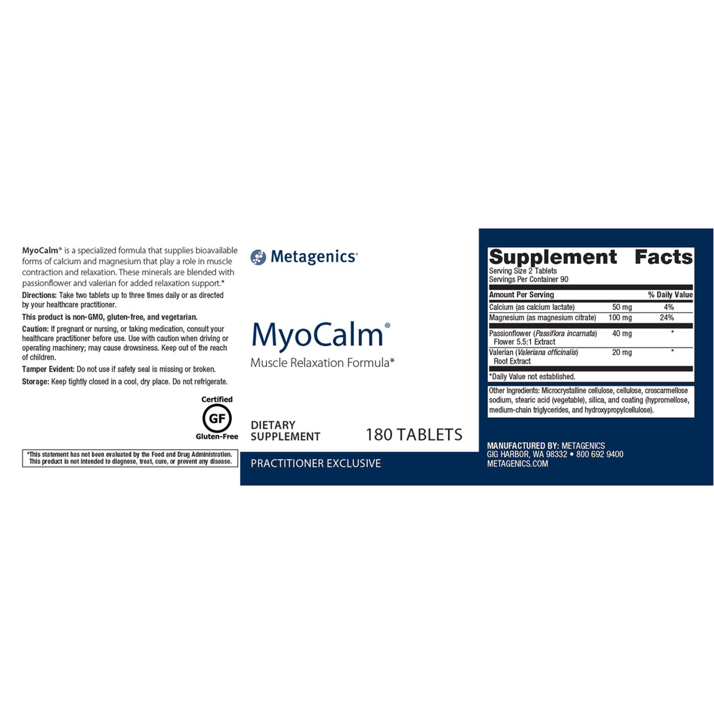 Comprar Metagenics, MyoCalm® - 180 Tabletes - Imagem 2