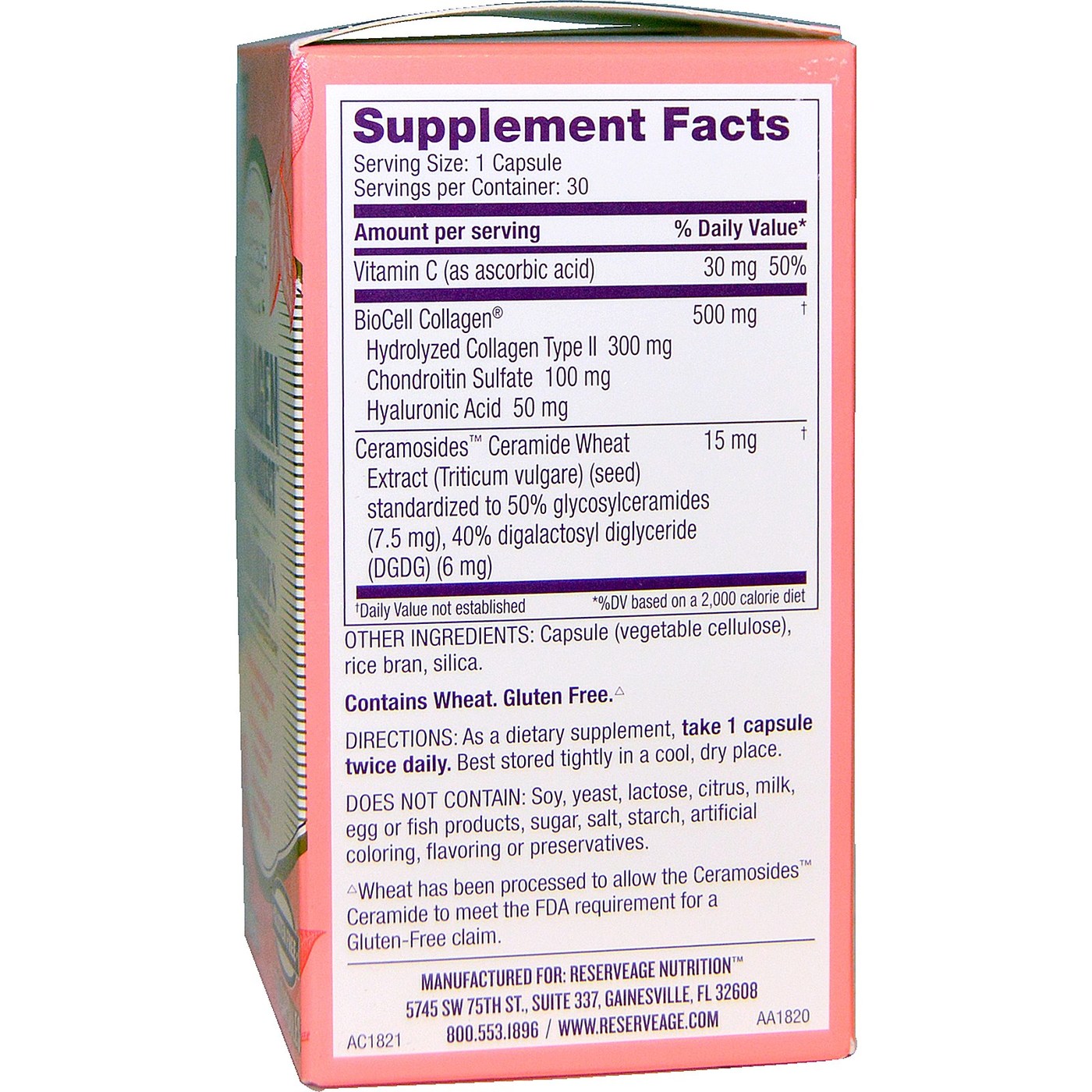 Comprar Reserveage Organics, Colágeno com Proteção Hidratante 500 mg - 60 Cápsulas - Imagem 2