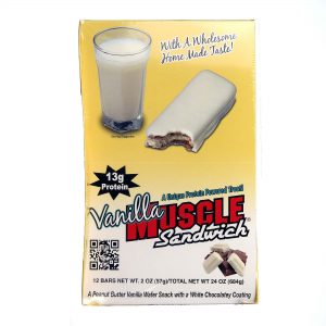Comprar Muscle Foods, Barras de Proteína Muscle Sandwich®, Sabor Baunilha - 12 Barras