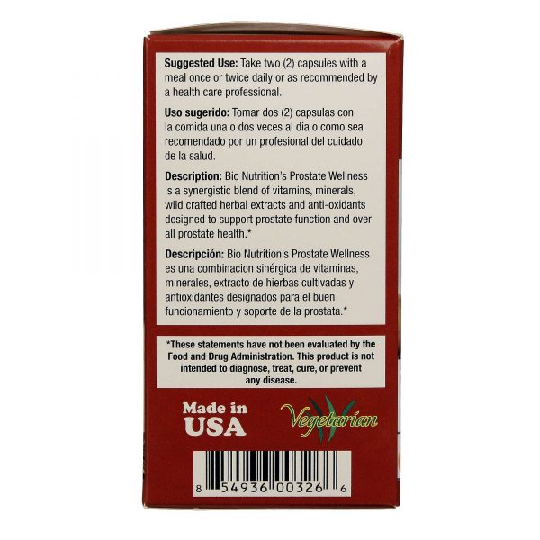 Comprar Bio Nutrition, Fórmula de Saúde da Próstata - 60 Cápsulas Vegetarianas - Imagem 4