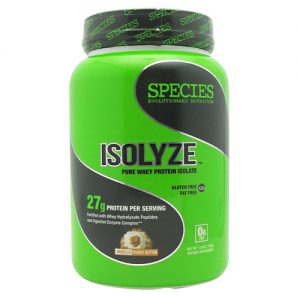 Comprar Species Nutrition Isolyze, Manteiga de amendoim de baunilha - 22 servings