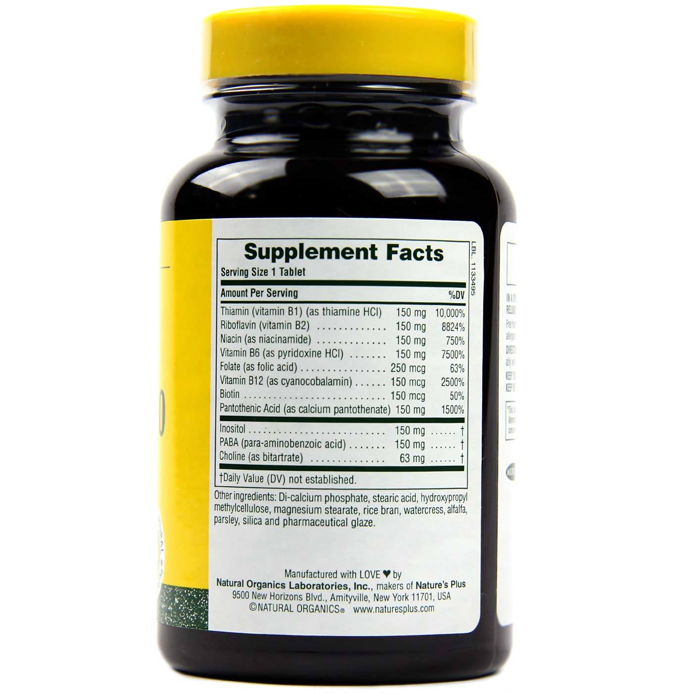Comprar Nature's Plus, Mega B-150 - 60 Tabletes - Imagem 2